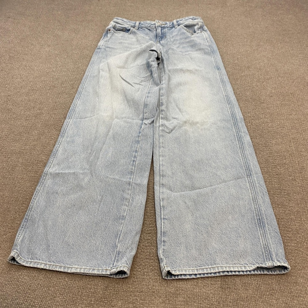 PacSun Low Rise Baggy Wide Leg Jeans Womens 25 Blue Light Wash Relaxed Denim